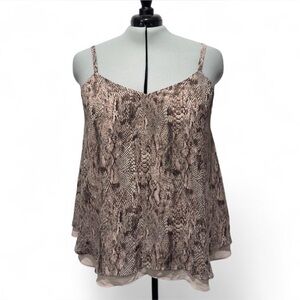 Torrid Snakeskin Top Animal Print Sophie Swing Cami Plus Size, Business Casual